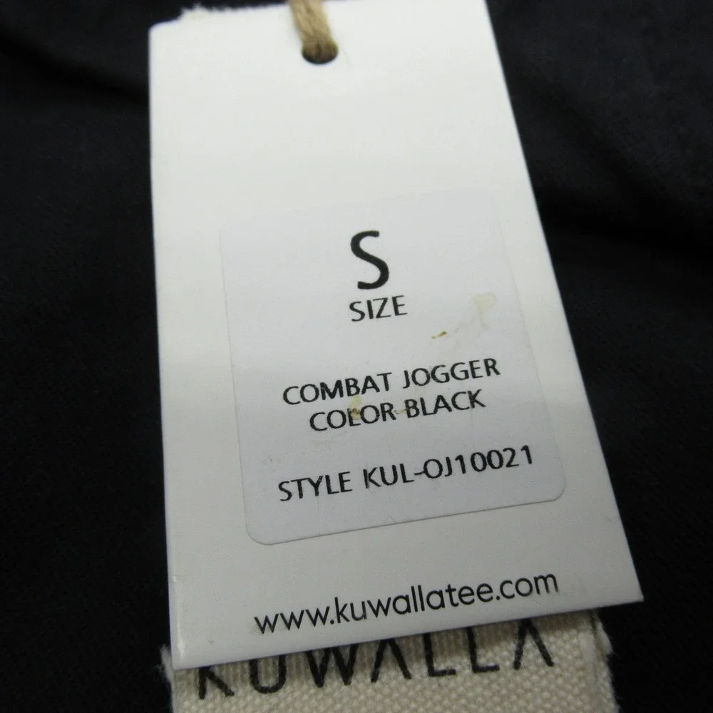 Kuwalla Tee‎ Pants Mens Small Black Drawstring Waist Combat Fit Jogger 29x26 NEW